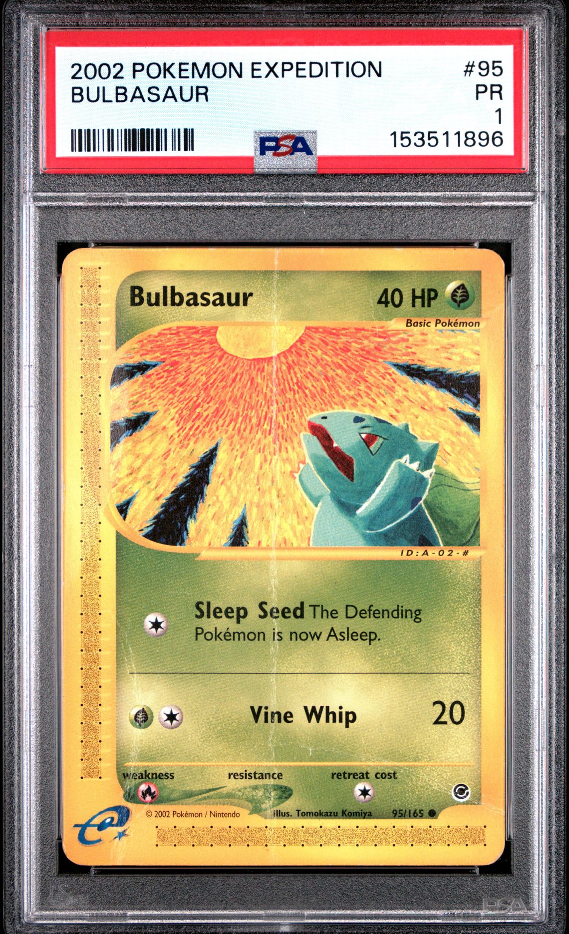 2002 Pokemon POKEMON EXPEDITION #95 Bulbasaur front