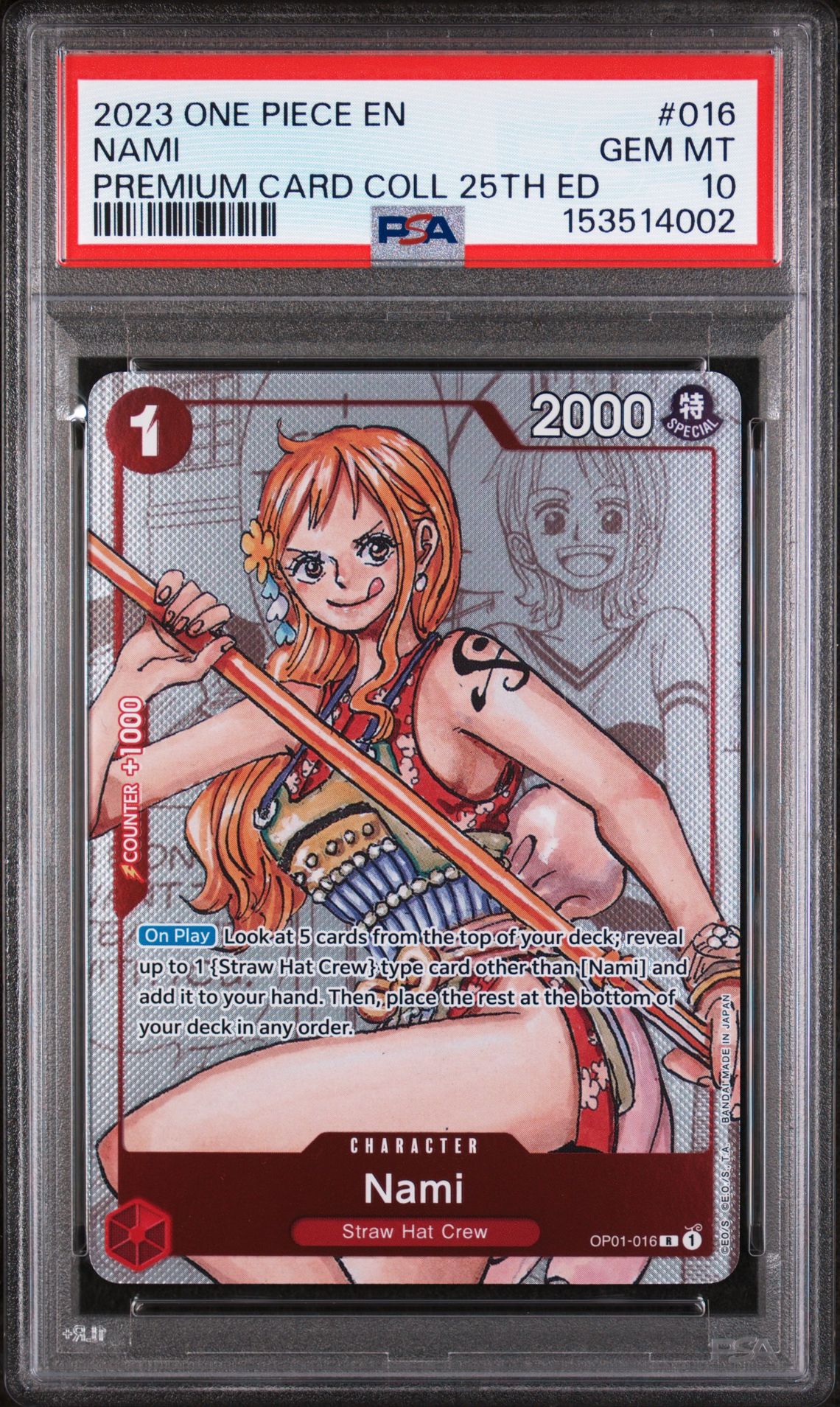 2023 One Piece ONE PIECE PREMIUM CARD COLLECTION 25TH EDITION #016 Nami front