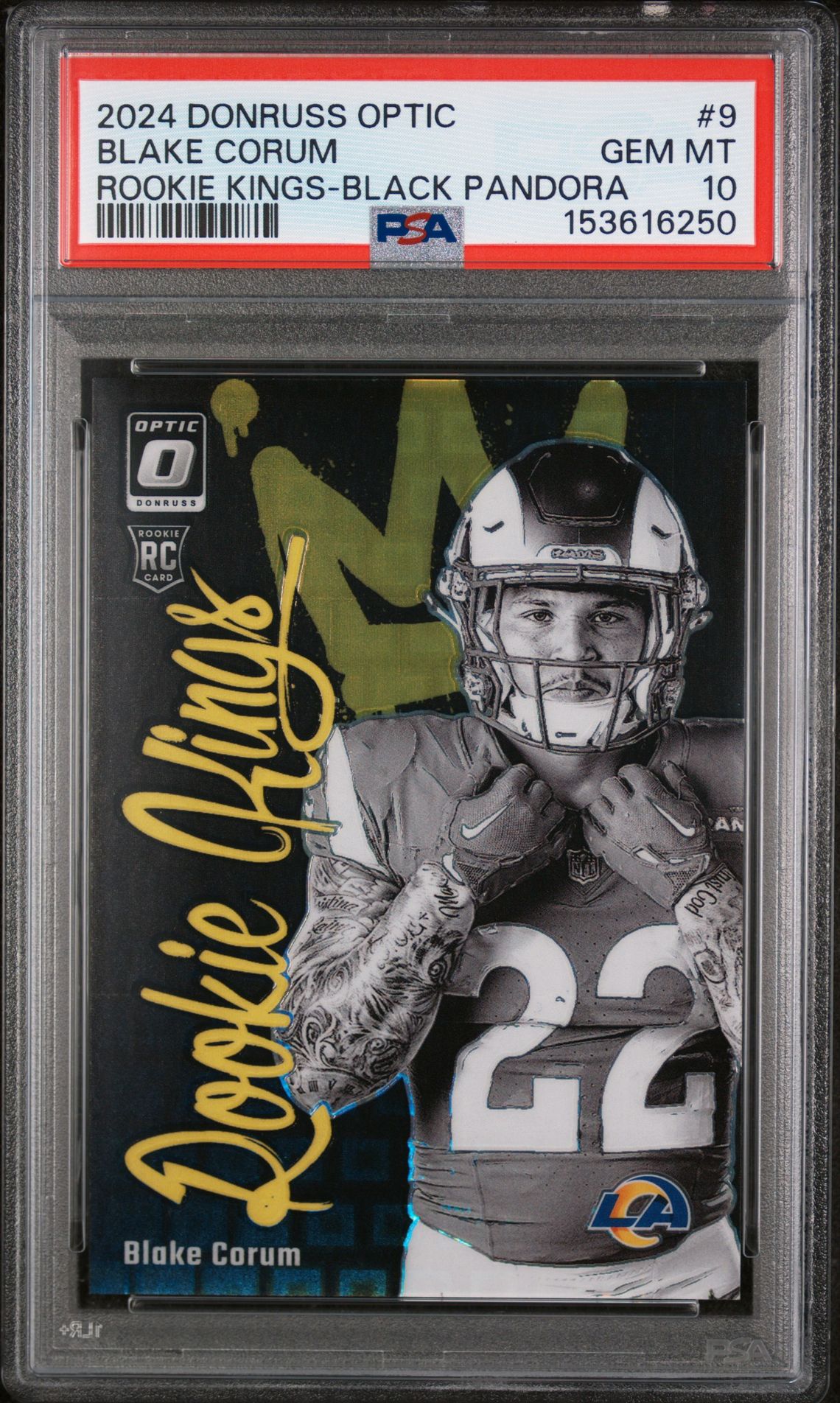 2024 Panini PANINI DONRUSS OPTIC ROOKIE KINGS BLACK PANDORA #9 Blake Corum front