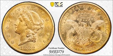 1882-CC $20 AU58