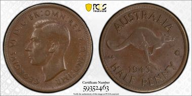 1943(m) 1/2D DDO AU58BN
