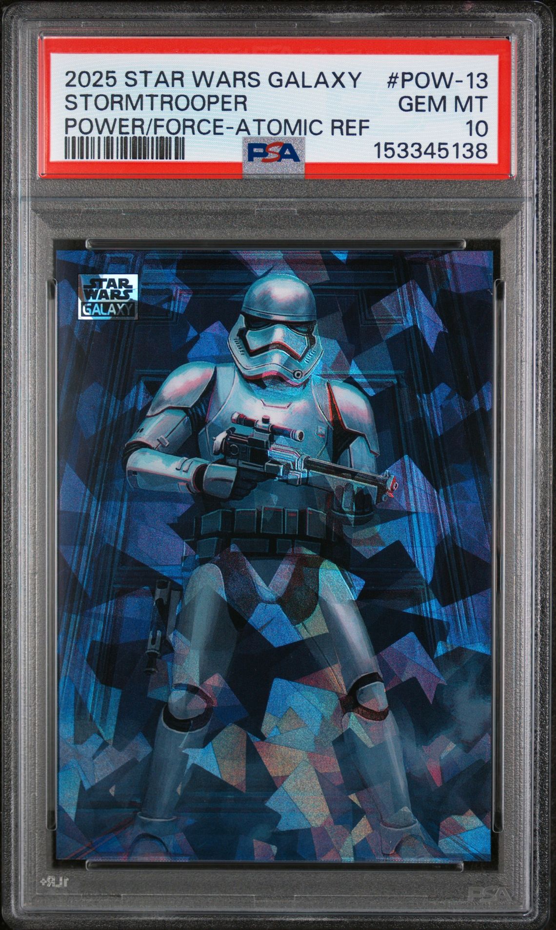 2025 Topps TOPPS CHROME STAR WARS GALAXY POWER OF THE FORCE POWER/FORCE-ATOMIC REF #POW-13 Stormtrooper front