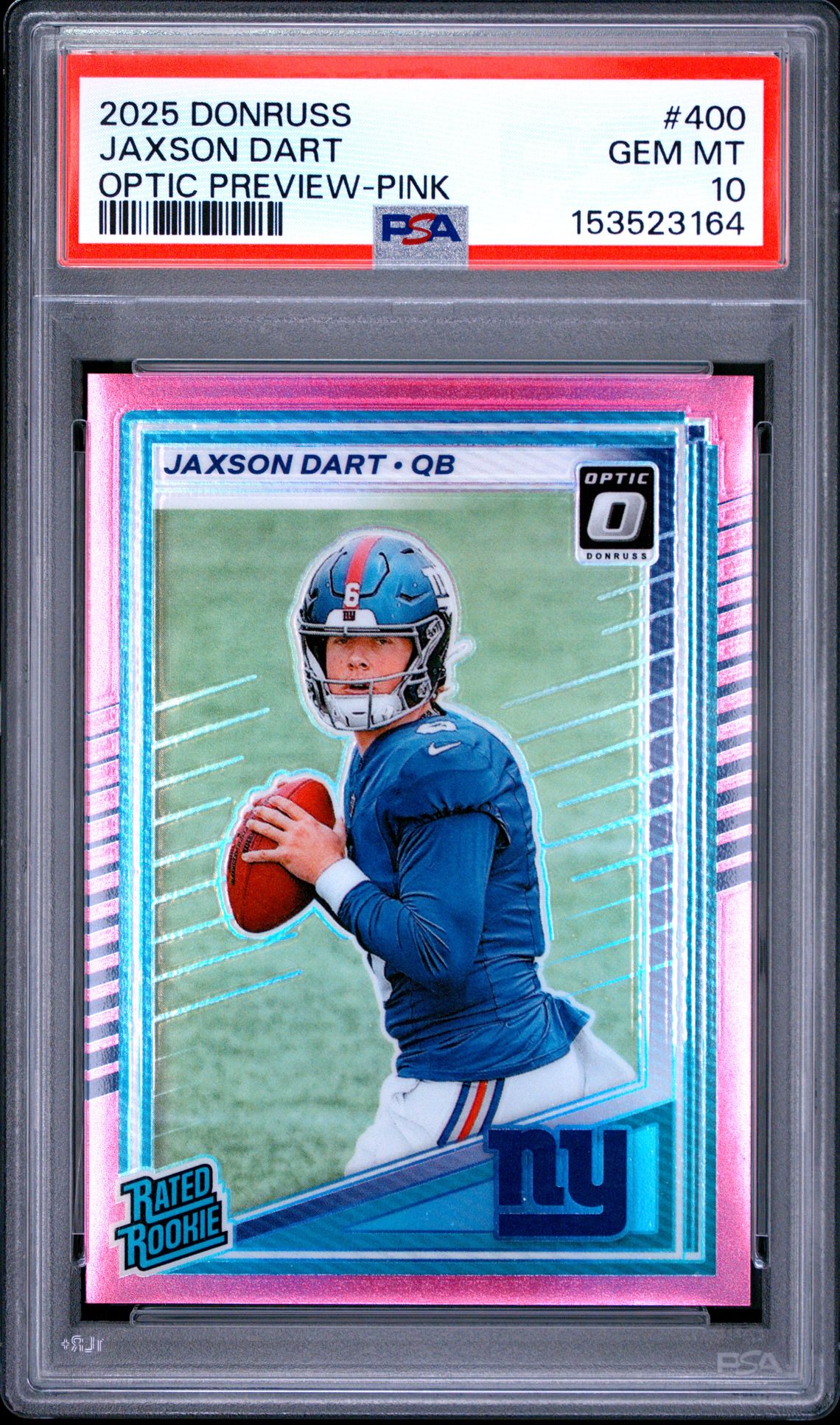 2025 Panini PANINI DONRUSS OPTIC PREVIEW-BLUE SCOPE #400 Jaxson Dart front