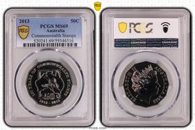 2013 50C Commonwealth Stamps MS69