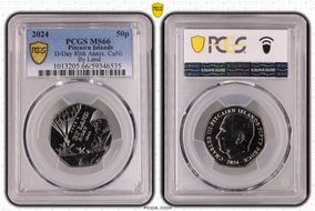 2024 50p D-Day 80th Anniv. CuNi By Land MS66