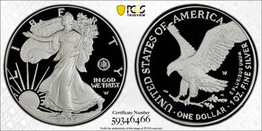 2025-W $1 Silver Eagle w/ U.S. Army Privy 250th Anniversary PR69DCAM