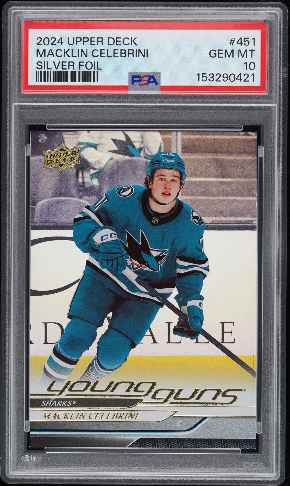2024 Upper Deck Young Guns Silver #451 Macklin Celebrini front