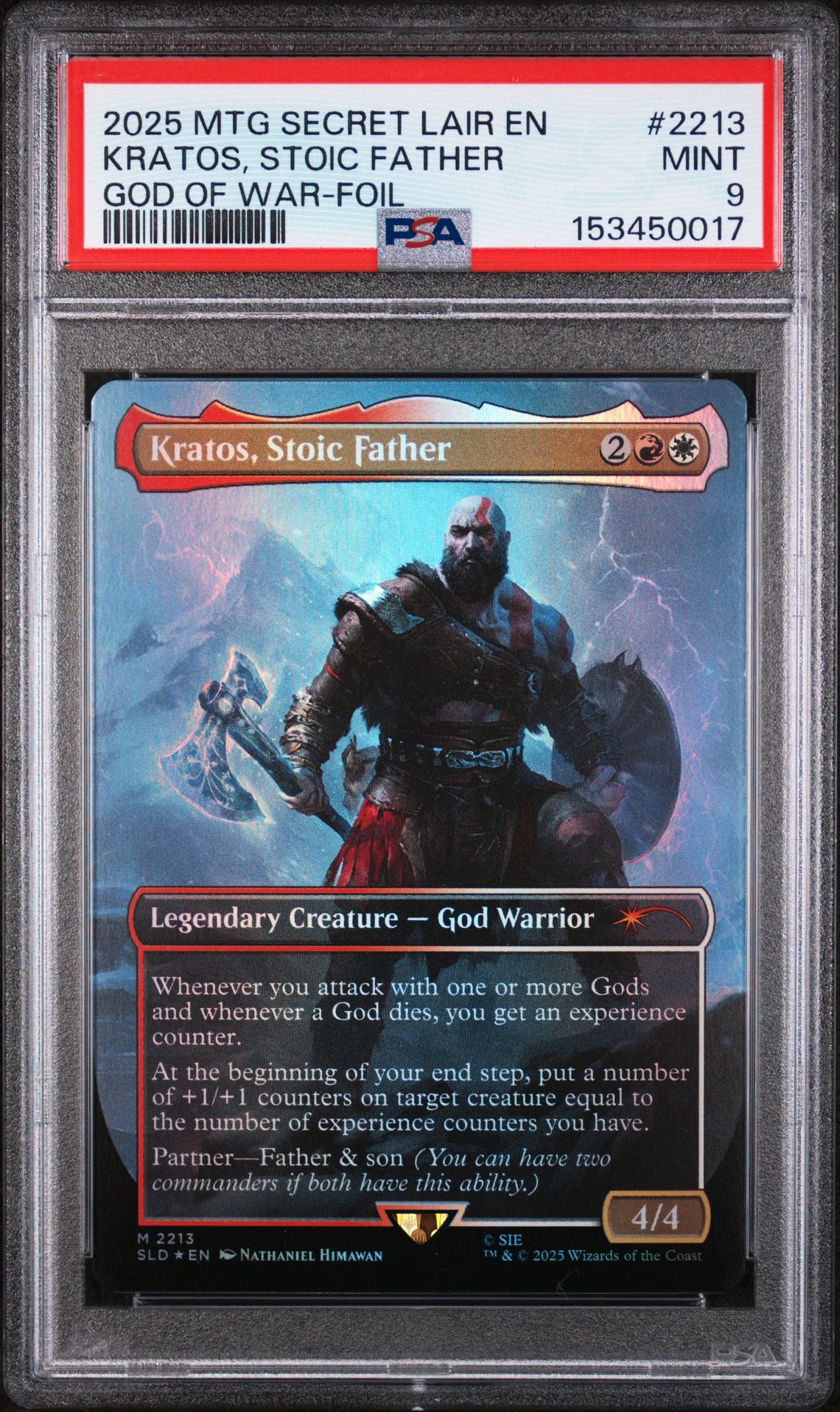 2025 MTG MAGIC THE GATHERING SECRET LAIR DROP GOD OF WAR-FOIL #2213 Kratos, Stoic Father front