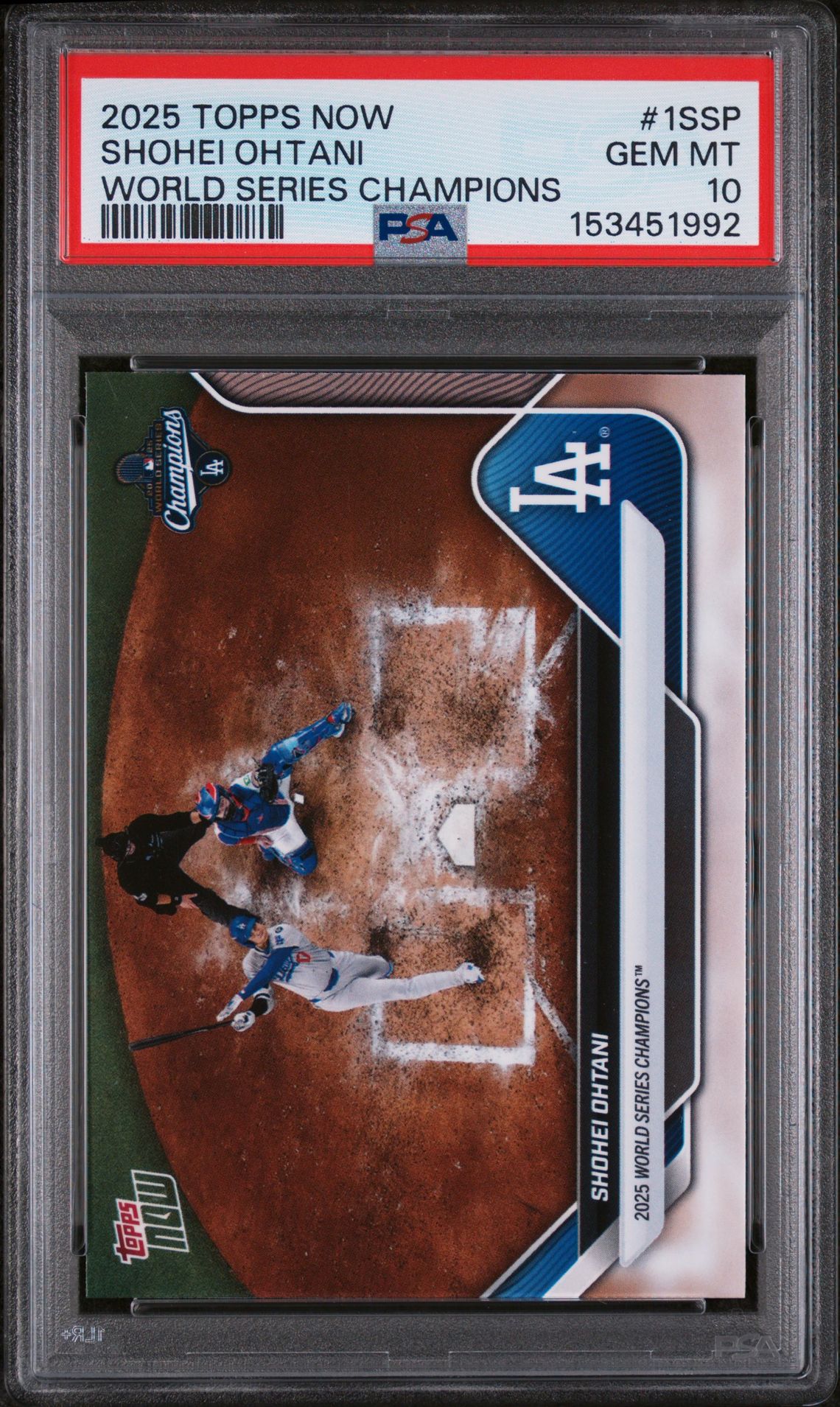 2025 Topps TOPPS NOW LOS ANGELES DODGERS WORLD SERIES CHAMPIONS #1SSP Shohei Ohtani front