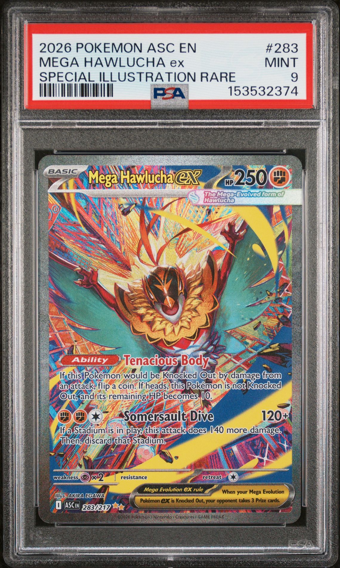 2026 Pokemon POKEMON ASC EN-ASCENDED HEROES SPECIAL ILLUSTRATION RARE #283 Mega Hawlucha Ex front