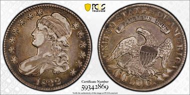 1832 50C Small Letters XF40