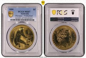 2000 $5 Olympic - Volleyball MS67