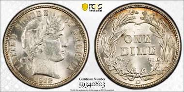 1912-D 10C MS65