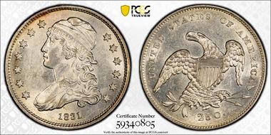 1831 25C Small Letters AU58