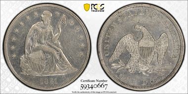 1861 $1 XF45