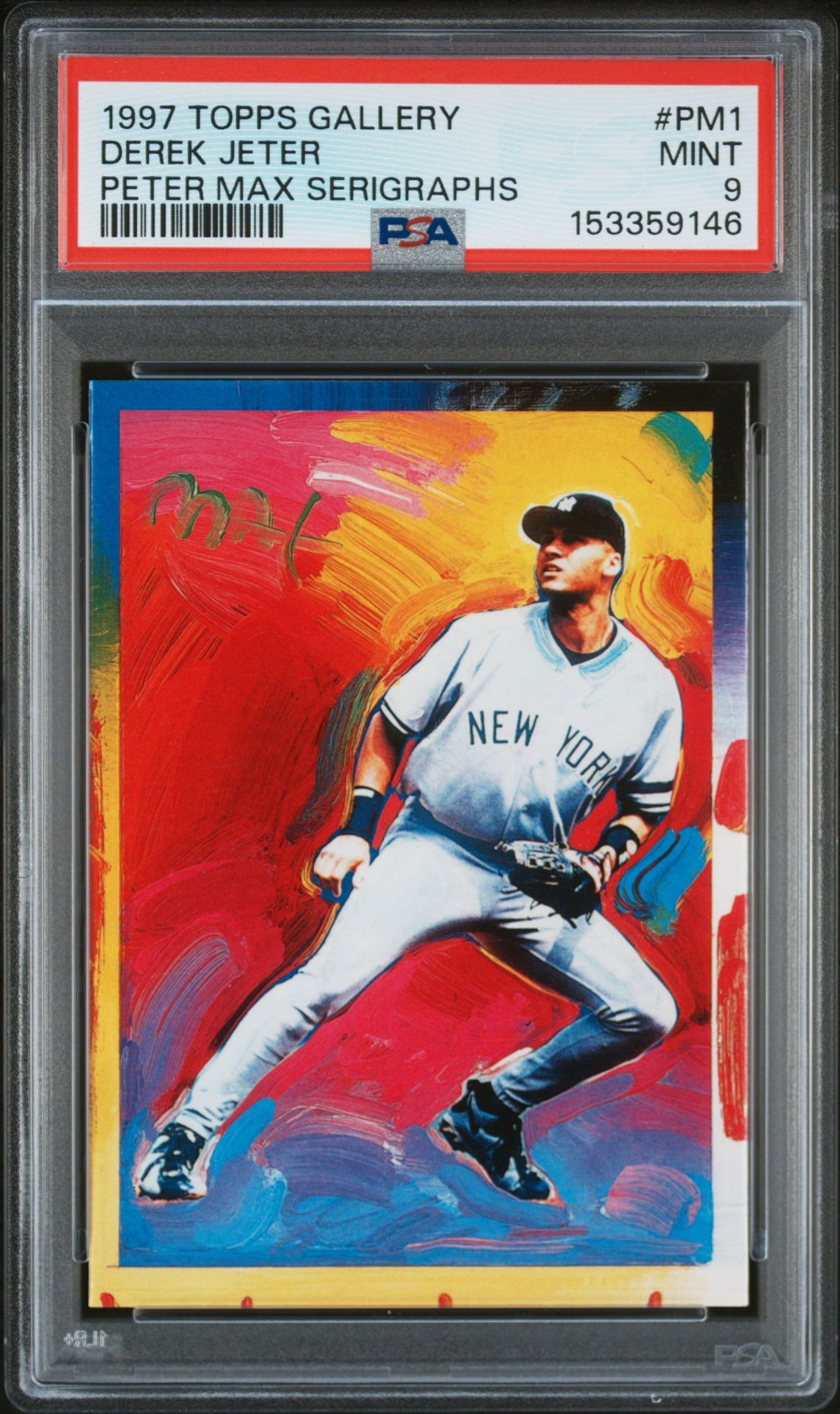 1997 Topps TOPPS GALLERY PETER MAX SERIGRAPHS #PM1 Derek Jeter front