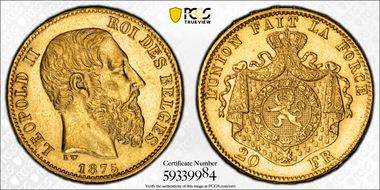 1875 20 Fr KM-37  Au N1