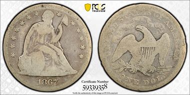 1867 $1 AG3