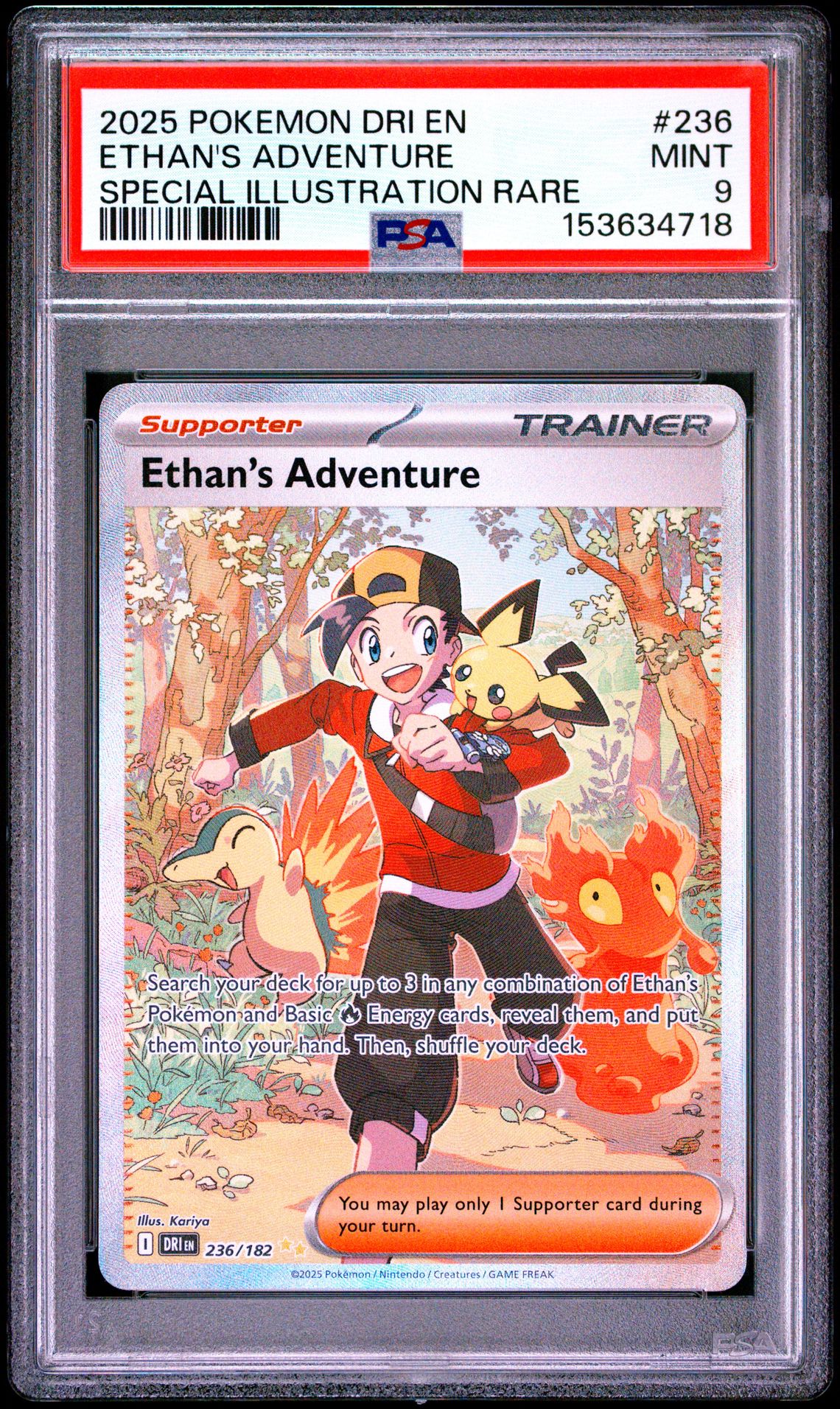 2025 Pokemon POKEMON DRI EN-DESTINED RIVALS SPECIAL ILLUSTRATION RARE #236 Ethan's Adventure front