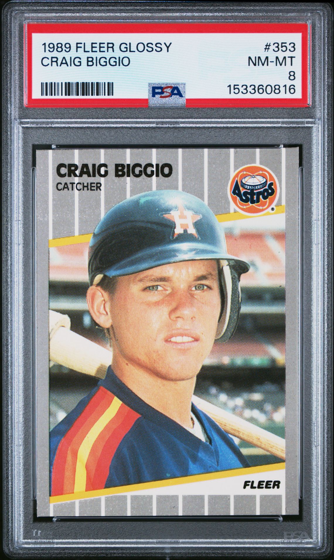 1989 Fleer FLEER GLOSSY #353 Craig Biggio front