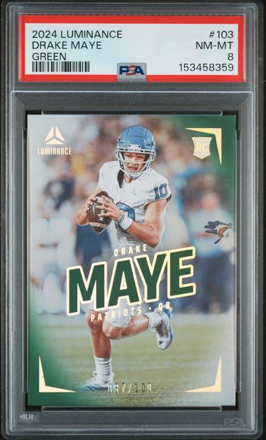 2024 Panini Green #103 Drake Maye front