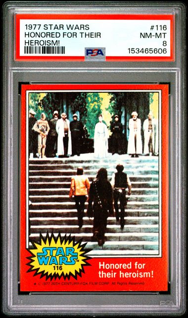 1977 Star Wars Topps Heroism! #116 Honoredfortheir front