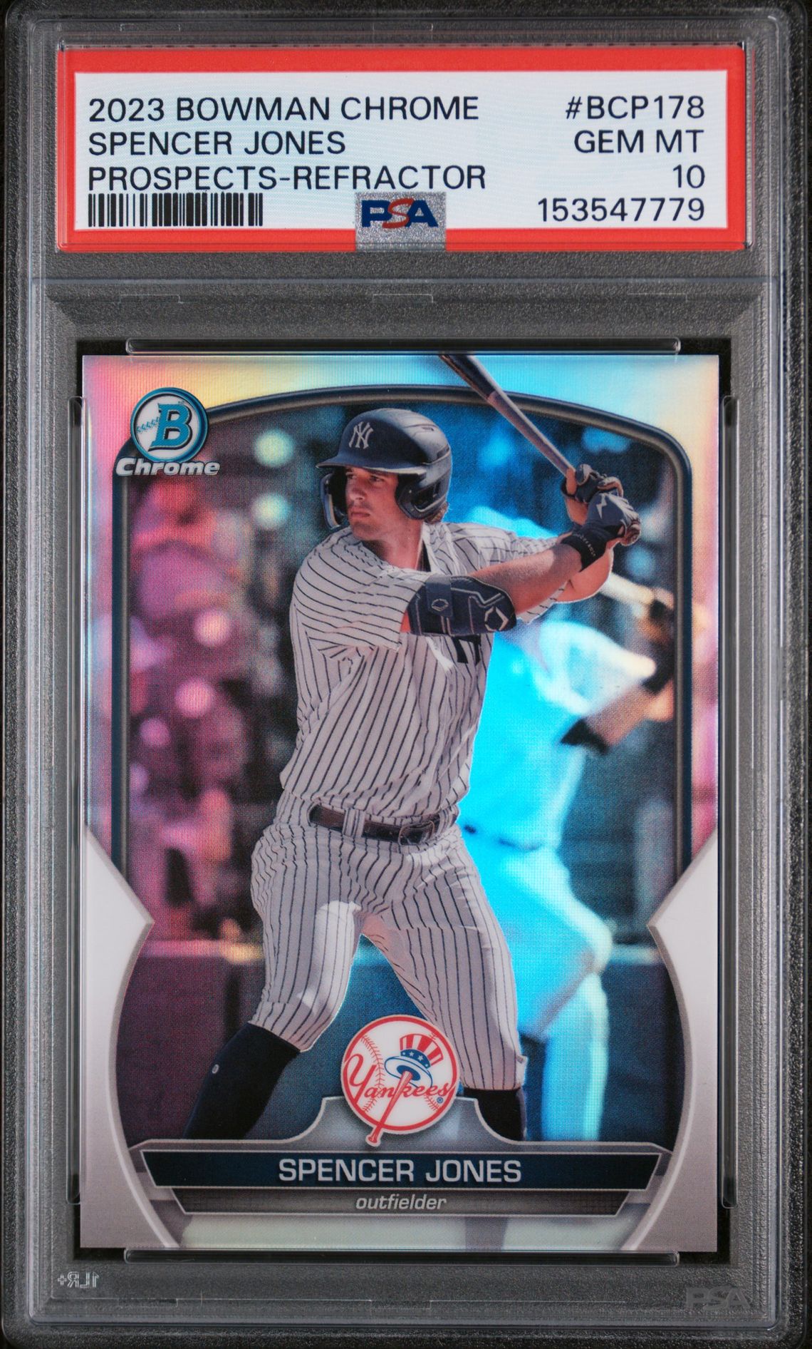 2023 Bowman BOWMAN CHROME PROSPECTS REFRACTOR #BCP178 Spencer Jones front