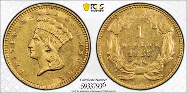 1857 G$1 AU55