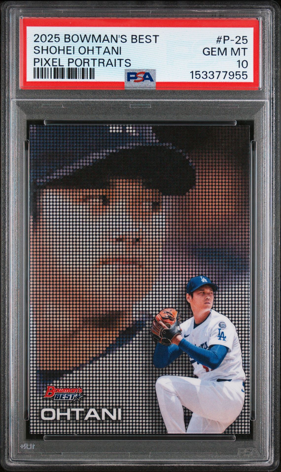 2025 Bowman BOWMAN'S BEST PIXEL PORTRAITS #P-25 Shohei Ohtani front
