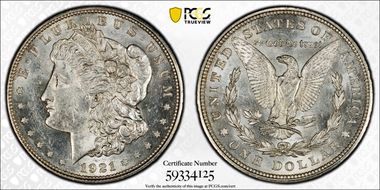 1921-D $1 MS62
