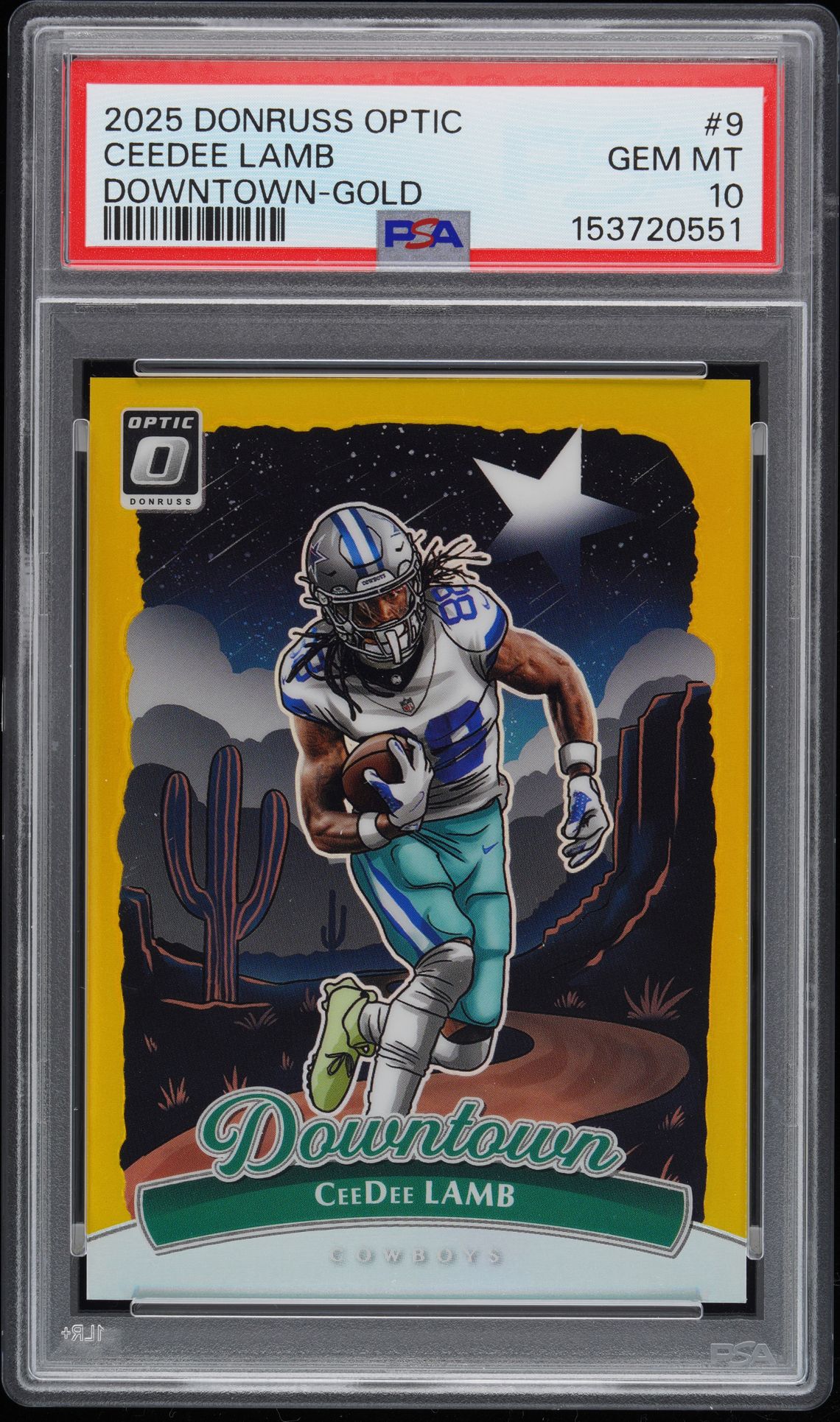 2025 Panini PANINI DONRUSS OPTIC DOWNTOWN Gold #9 Ceedee Lamb front