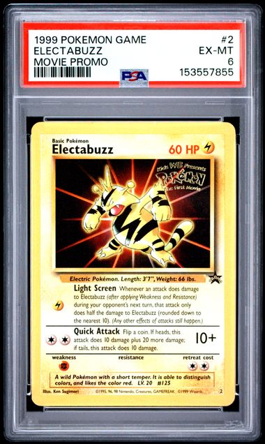 1999 Pokemon MOVIE PROMO #2 Electabuzz front