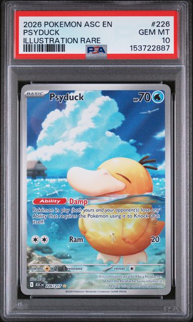 2026 Pokemon POKEMON ASC EN-ASCENDED HEROES Illustration Rare #226 Psyduck front