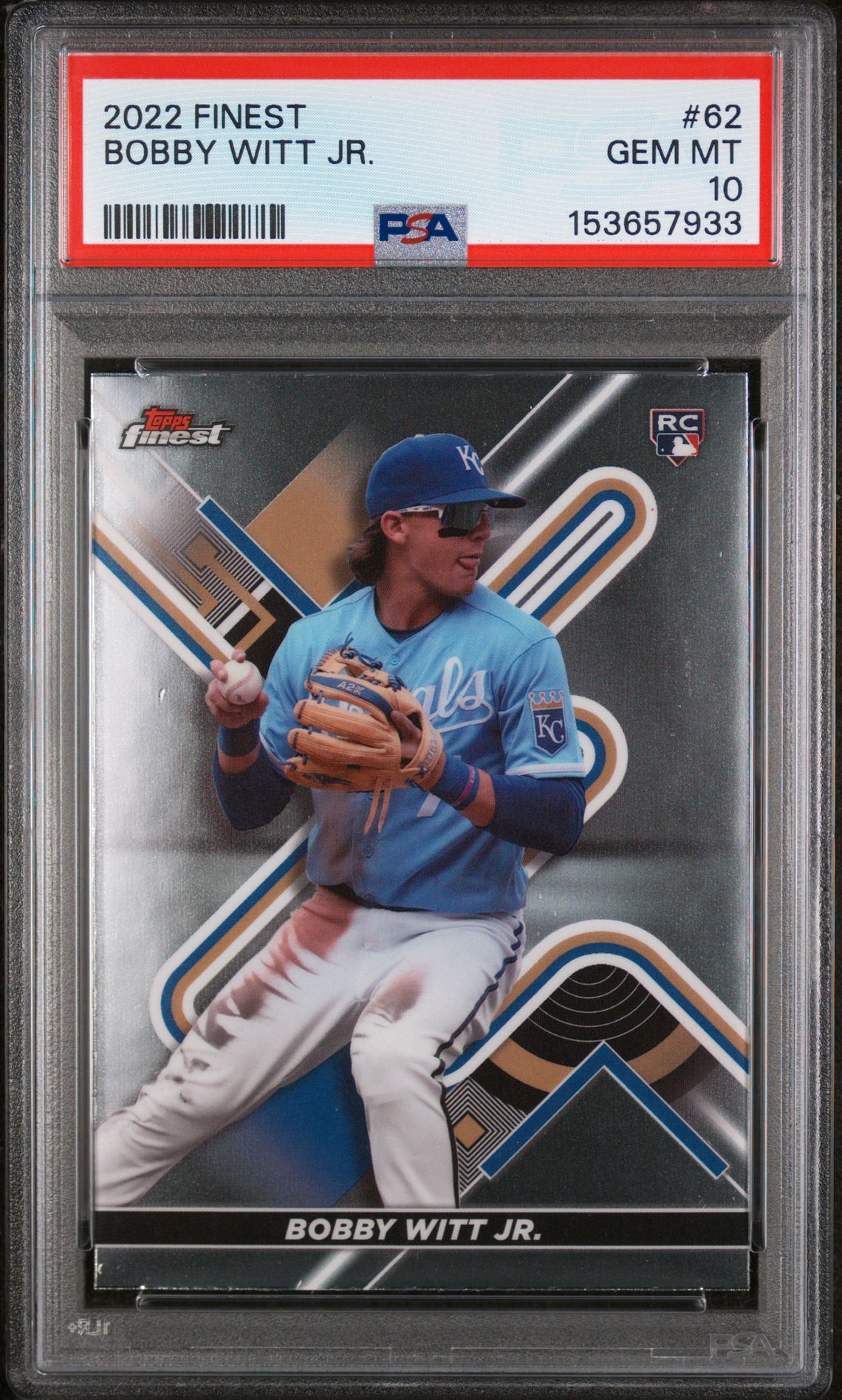 2022 Topps TOPPS FINEST #62 Bobby Witt Jr. front