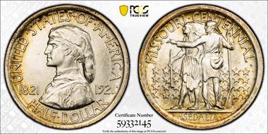 1921 50C Missouri MS63