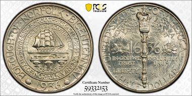 1936 50C Norfolk MS66