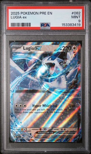 2025 Pokemon Prismatic Evolutions #082 LUGIA ex front