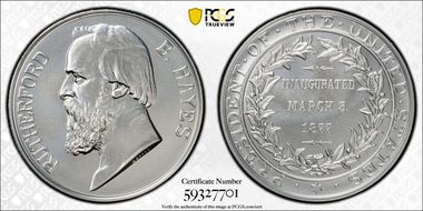 (2024-S) Medal Rutherford B. Hayes Silver Matte Finish MS70