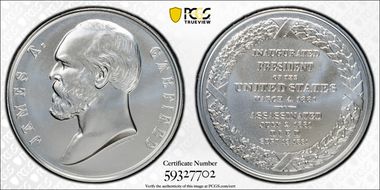 (2024-S) Medal James Garfield Silver Matte Finish MS70