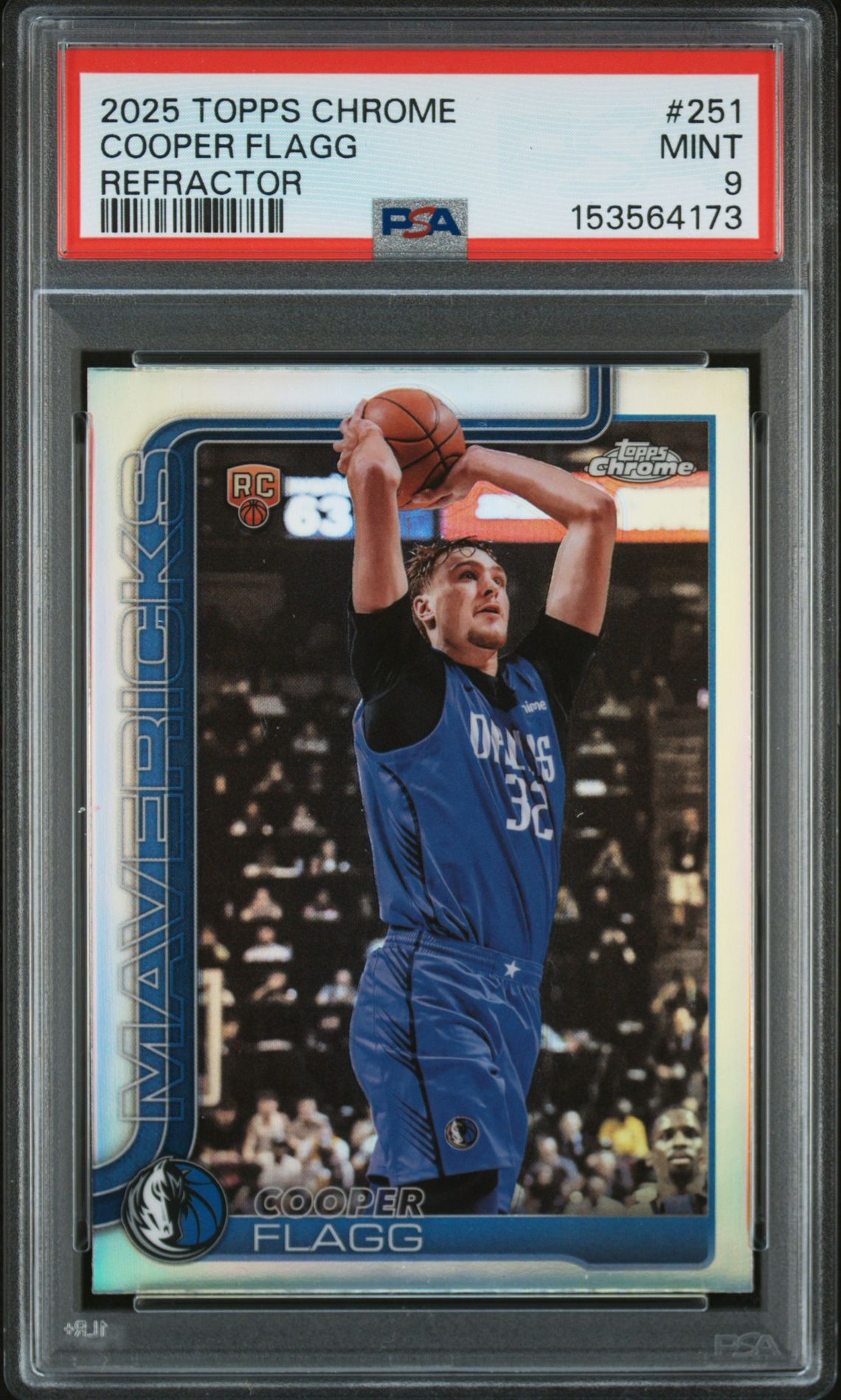 2025 Topps Chrome Cooper Flagg #251 (Refractor) Mint 9 front