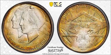 1935-D 50C Arkansas MS67+