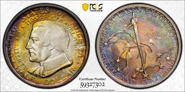 1936 50C Cleveland MS67+
