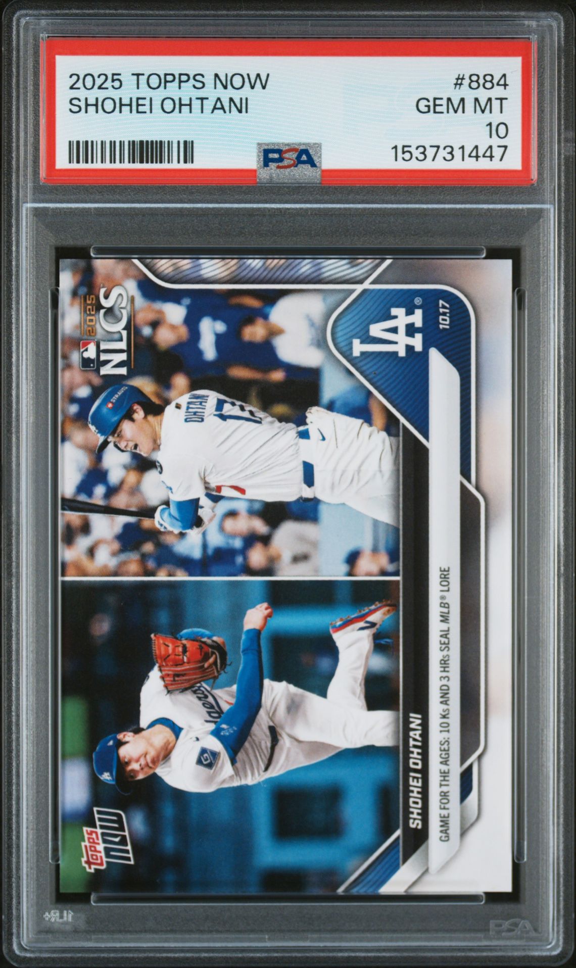 2025 Topps Now TOPPS NOW #884 Shohei Ohtani front