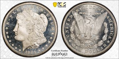 1881-S $1 MS67DMPL