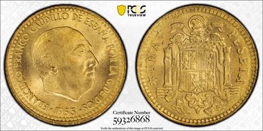1953  Peseta (1963) MS66
