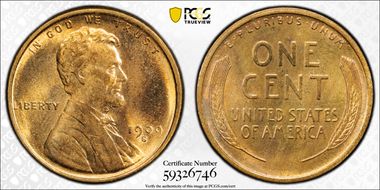 1909-S 1C Lincoln MS65RB