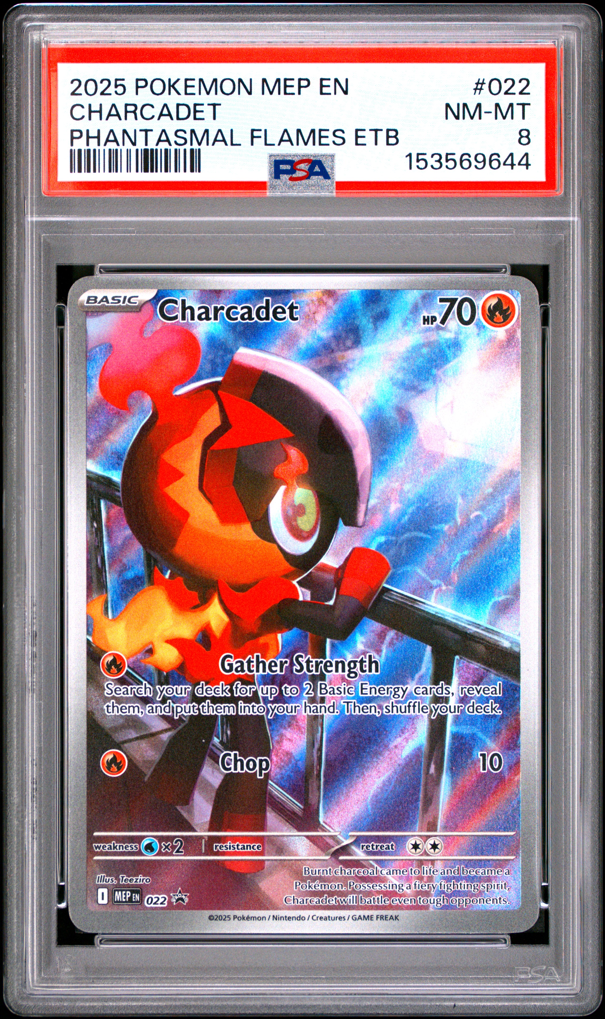 2025 #022 Charcadet PSA 8 Mep EN-Me Black Star Promo