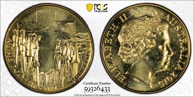 2015-C $1 Anzac Centenary MS66