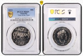 2022 50C Year of the Tiger MS69