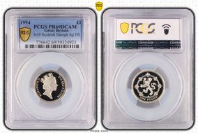 1994 £1 S-J9 Scottish Design Ag Pft PR69DCAM